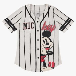 Mickey short sleeve button up jersey